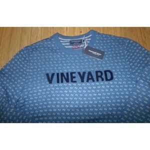 Vineyard Vines Men's Merino Wool Crewneck Sweater~SZ XL~BLUE~NWT